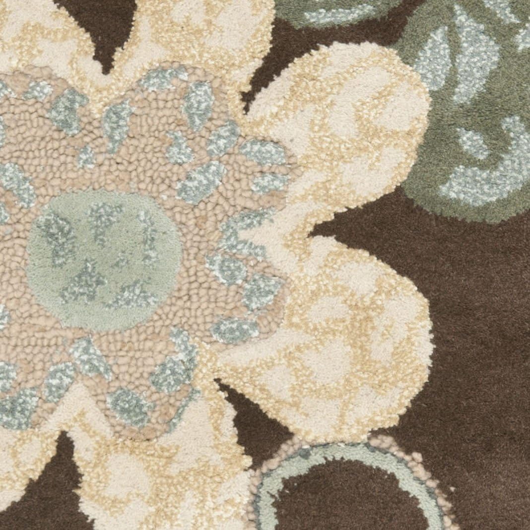 SAFAVIEH Bella Collection 2'3" x 7' Brown/Multi BEL220A Handmade Premium Wool Runner Rug