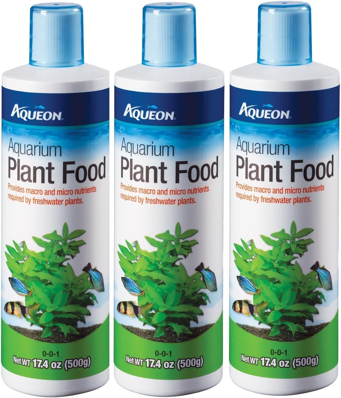 (3 Pack) Aqueon Water Care Aquarium Plant Food, 17.4Ounce