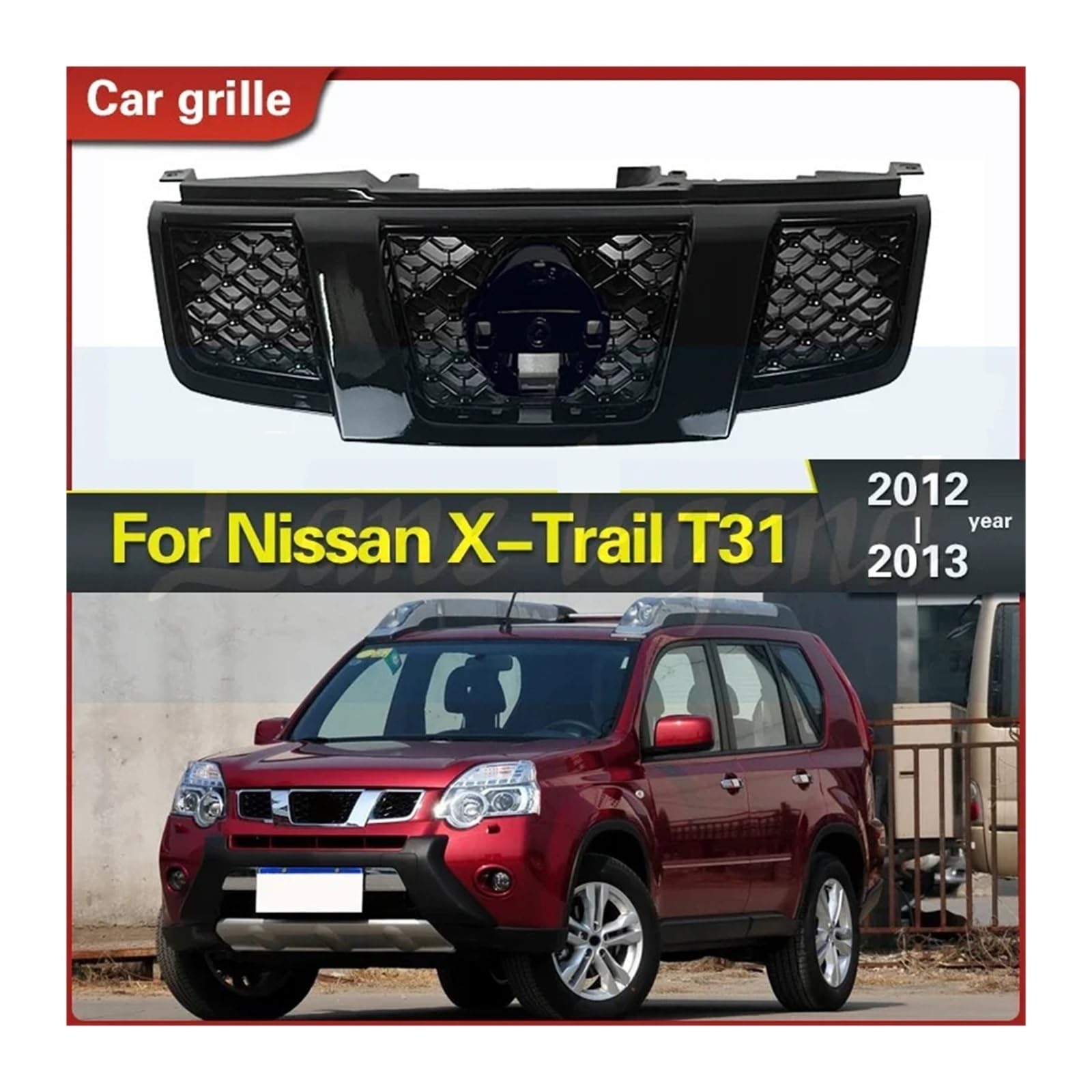 NISSAN X-TRAIL Ｔ31前期外装パーツセット Amazon.com: DACOLWZING Front Bumper Mesh Grille Bumper Grille