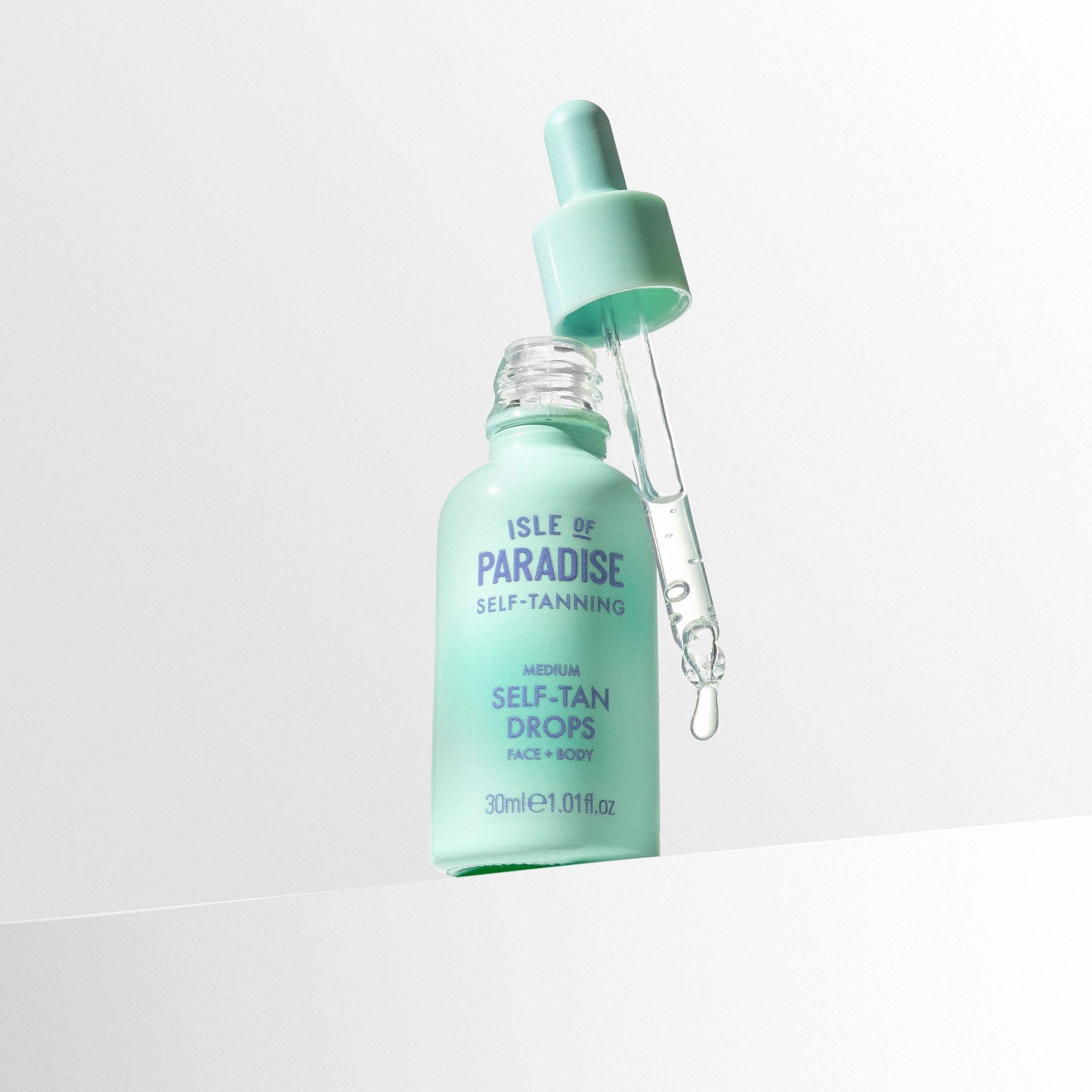 Isle of Paradise Self Tanning Face & Body Drops- Self Tanner Drops for a Natural Bronze, Long-lasting Tan, Cruelty Free, Fragrance Free & Dermatologist-Approved, 1.01 fl. oz