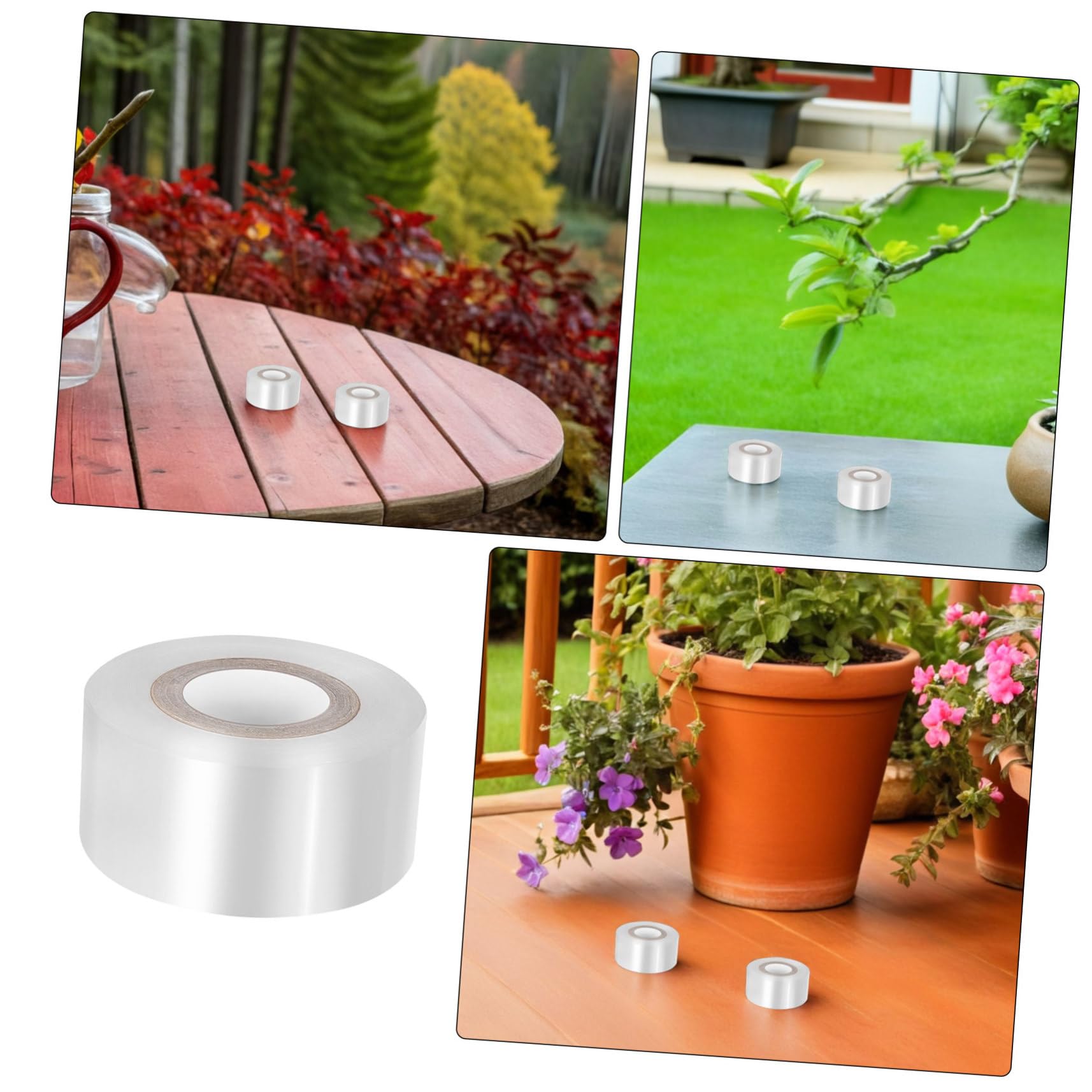 Milisten 10 Rollen Transparentes Dehnbares PE Veredelungsband Selbstklebendes Gartengrafting Tape für Obstbäume Gemüse Blumen Nachhaltiges Pflanzenschutzband für Veredelung und