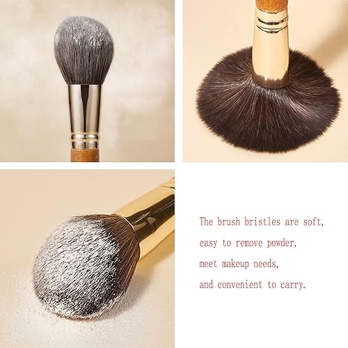 Miniatura 4 de Juego de 9 brochas de maquillaje profesionales de viaje pequeños con bolsa, pinceles portátiles para cosméticos, sombras de ojos, corrector de