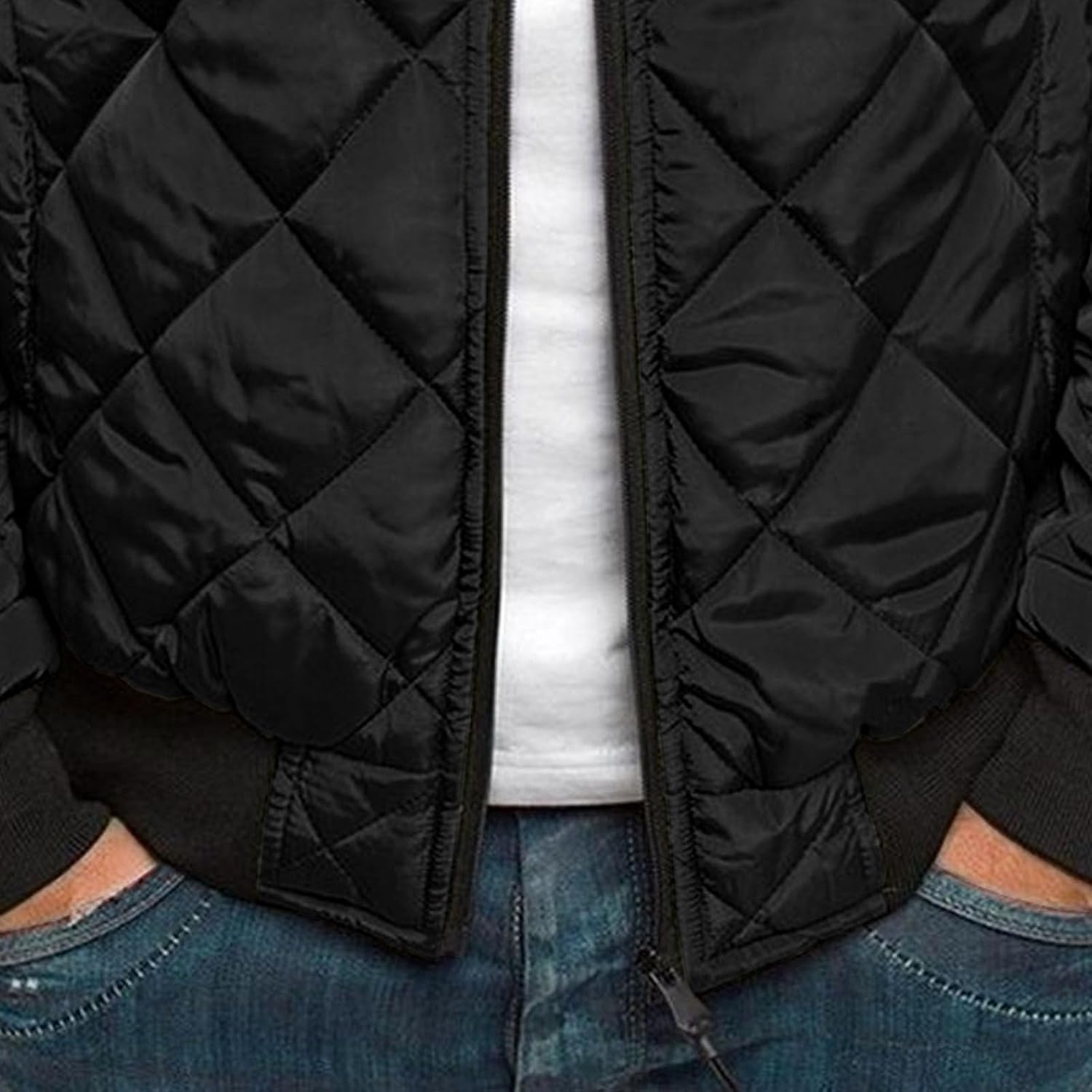 Maiyifu-GJ Men's Winter Jacket Warm Lightweight Puffer Jacket Thicken Windproof Quilted Padded Coat Outerwear