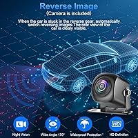 Vista 4 de Estéreo de coche doble DIN con CD DVD, cámara de respaldo compatible con CarPlay/Android Auto, pantalla táctil de 7 pulgadas, radio Bluetooth 5.2