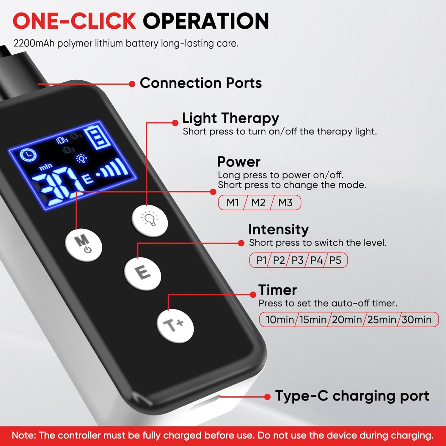 Red Light Therapy for Knee Pain Relief,Vibration Knee Massager with 660nm&850nm,3 in 1 Heated Knee Brace for Knee/Joint/Elbow/Shoulder,Rechargeable Near Infrared Light Therapy Device - Image 8