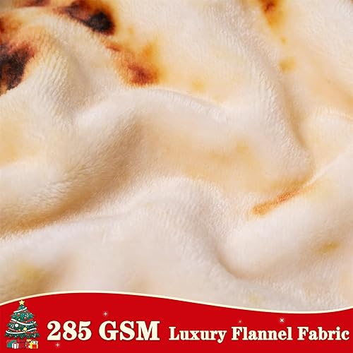 Miniatura 5 de mermaker Cobija de doble cara con estampado de tortilla para burritos Beige