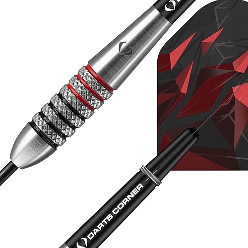 Miniatura 3 de Darts Corner Astrofire  Juego de dardos con punta de acero 90% tungsteno incluye 6 vuelos, 6 ejes, tarjeta de pago y estuche de almacenamiento,