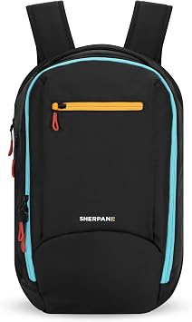 Sherpani Crew Travel Backpack for Men Women, RFID Carry On Personal Item Laptop Backpack, Commuter Daypack, Expandable, Water Resistant, Fits 15.6 Inch Laptop, Travel Gift Chromatic