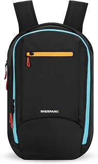 Sherpani Crew Travel Backpack for Women, RFID Carry On Personal Item Laptop Backpack, Commuter Daypack, Expandable, Water Resistant, Fits 15.6 Inch Laptop, Travel Gift (Chromatic)