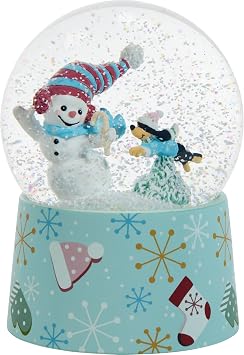Precious Moments Snowman & Puppy Musical Snow Globe Little Moments Make The Best Memories Resin/Glass Christmas Decor 241109