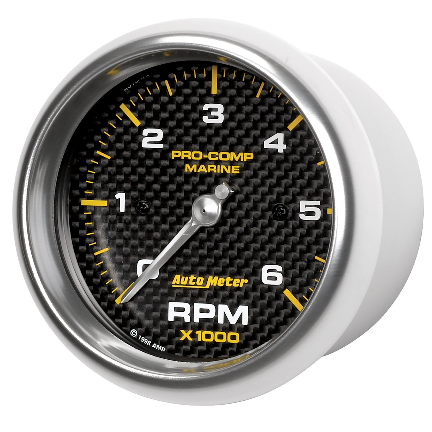 Auto Meter 200752-40 Gauge, Tachometer, 3 3/8", 6K RPM, Marine Carbon Fiber