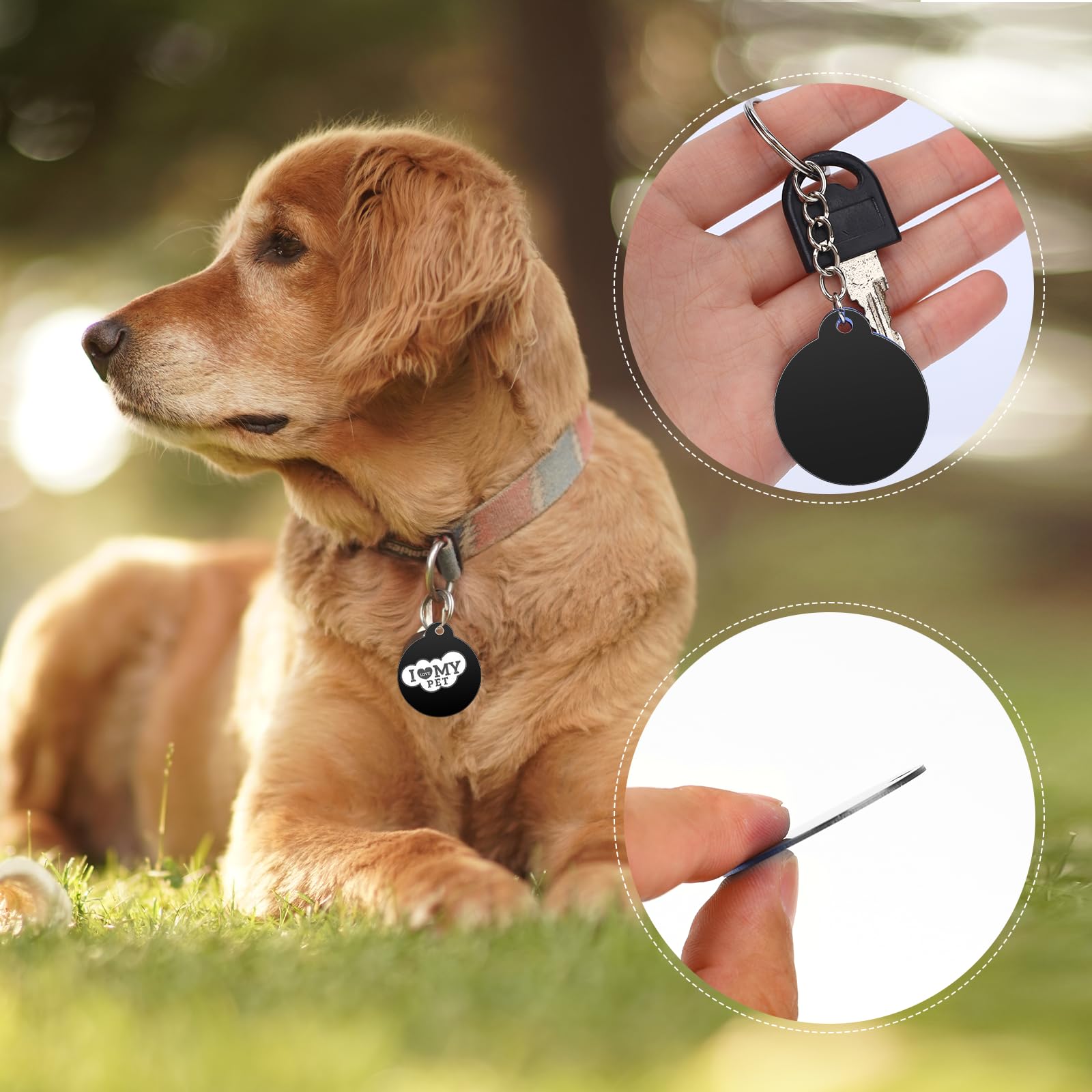 20 stks 25 mm Blank Aluminium Pet Dog Tags Ronde Schijven Metalen
