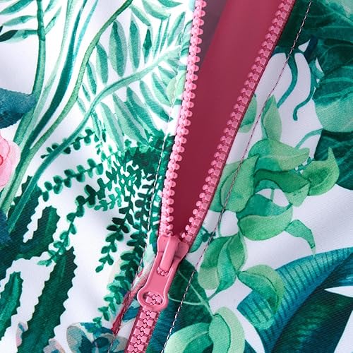 Miniatura 2 de Trajes de baño tipo rash guard de manga larga con cremallera para niñas