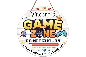 WaaHome Personalized Wall Game Controller Sign: Gamer Gift for Boys and Teenagers