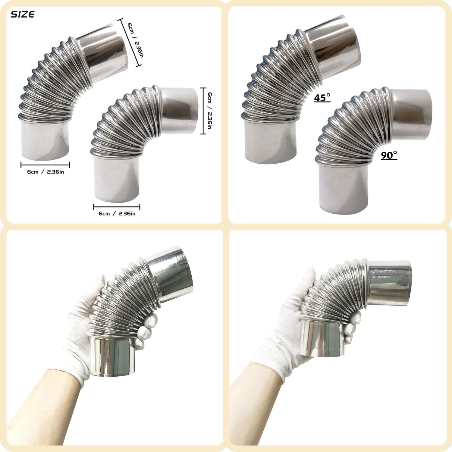 薪ストーブ 延長煙突パイプ3本 ＋45°エルボー2本付き 薪ストーブ 延長