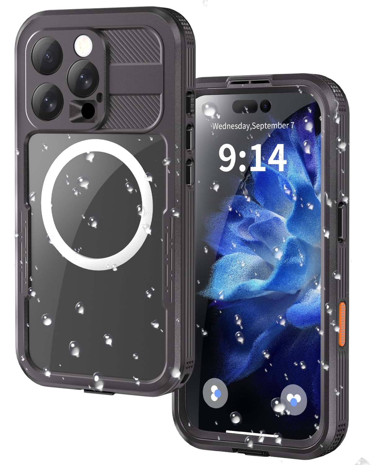 YOGRE for iPhone 16 Pro Max Waterproof Case, Camera and Screen Protector | Heavy Duty Case for iPhone 16 Pro Max IP68 Waterproof Shockproof and