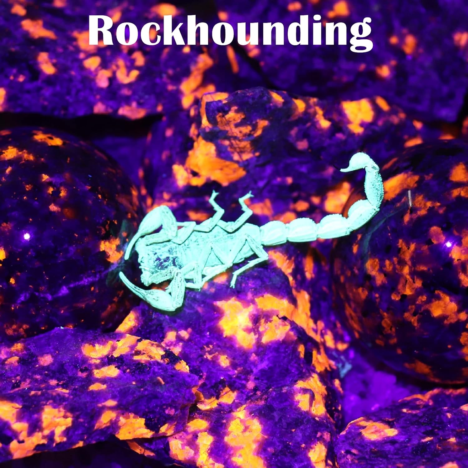 LUMENSHOOTER S5 UV Flashlight, Black Light Flashlight with 5 LEDs, for UV Resin Curing, Rockhounding, Pet Urine Detecting, Scorpion Hunting (385NM)