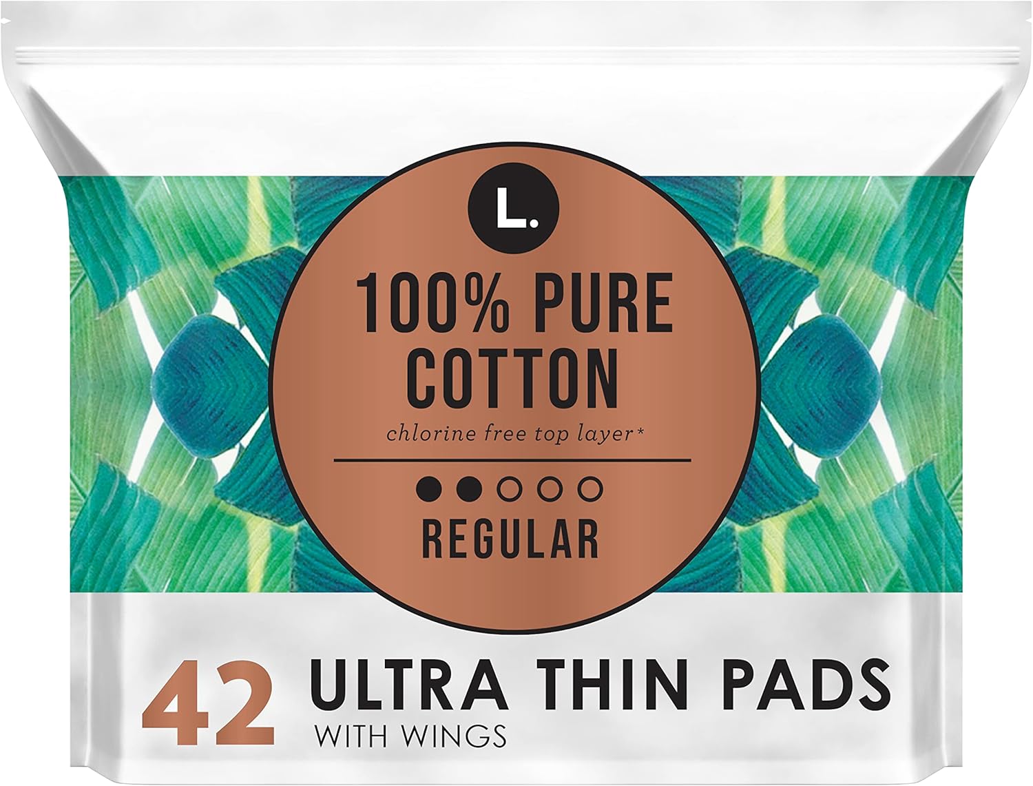 L. Chlorine Free Ultra Thin Regular Absorbency Pads with