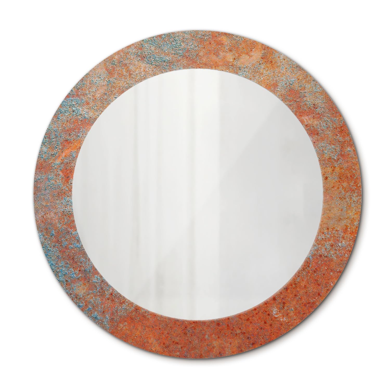 Miroir moderne 60 cm design minimaliste et métal rouillé haut de gamme