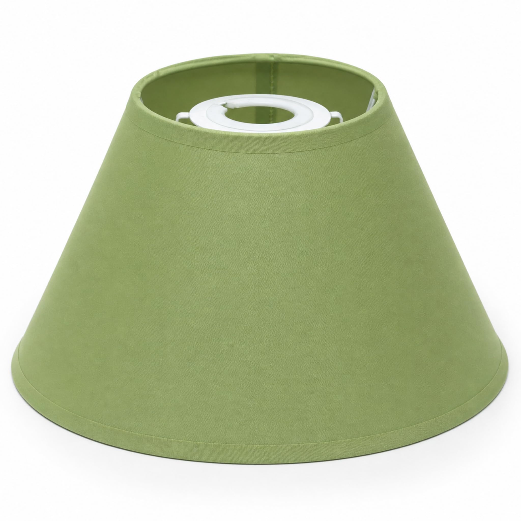 9 Inch Coolie Lamp Shade Light Green – Lampshade for Table Lamp or Pendant Ceiling Light, Reversible Gimbal, 23cm Bottom Diameter, Traditional Tapered Design