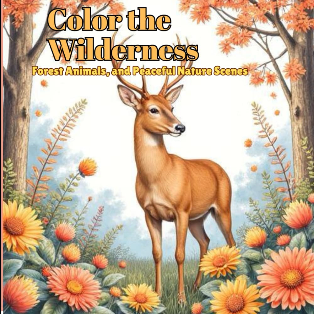 Color the Wilderness: An Adult Coloring Book of Elegant Deer and Peaceful Nature Scenes