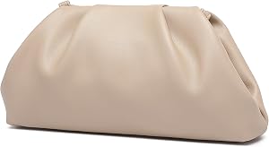 YUWITA Soft PU Leather Clutch Purses for Women Formal Elegant Luxurious Evening Bag