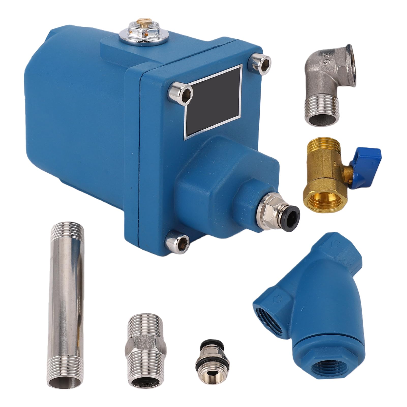 Gonetre Válvula de descarga automática para compresor de aire, válvula de drenaje automático con entrada de rosca de 1/2 pulgadas y filtro de doble capa para secador de tanque de almacenamiento de
