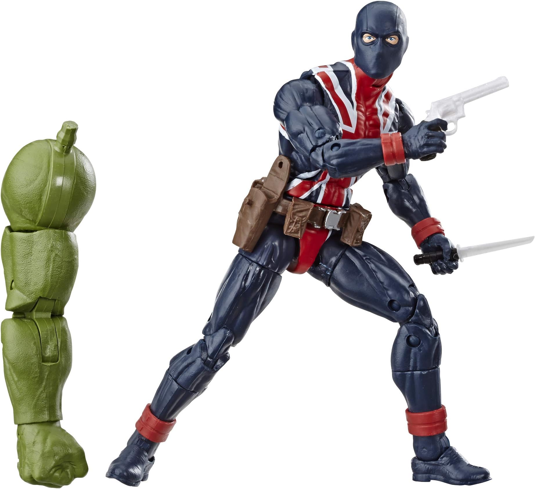 Avengers Marvel Legends Series Union Jack 6" Collectible Action Figure Toy For Ages 4 & Up with Accessories & Build-A-Figurepiece