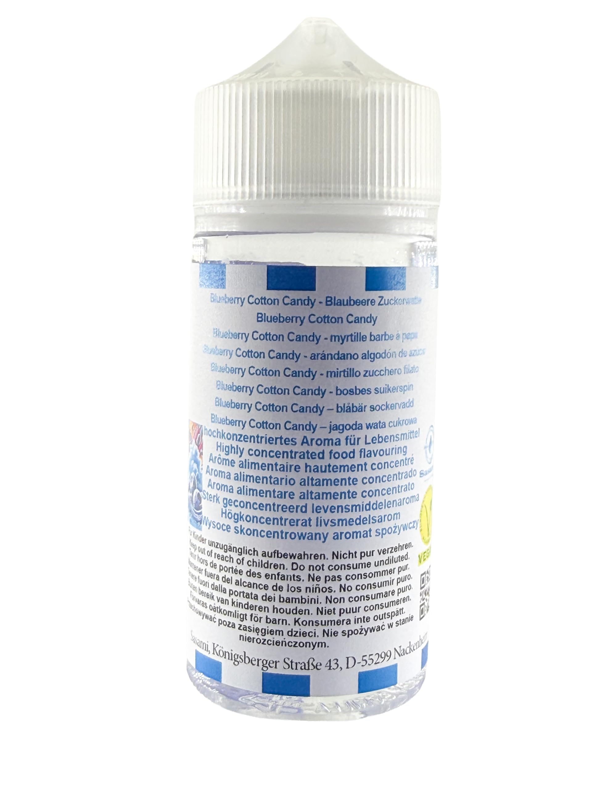 Blueberry Cotton Candy – jagoda wata cukrowa aromat koncentrat – Wegański – Sasami – 100ml