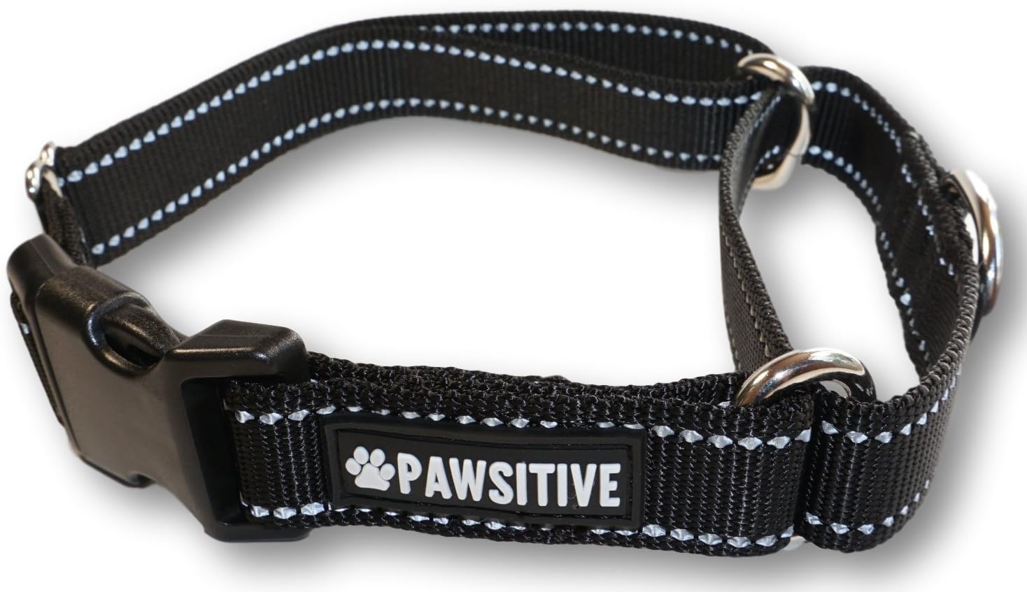 Pawsitive Pet Reflective Nylon Martingale Collar Premium Nylon Adjustable Training Collar for Dogs We Donate a Collar for Every Collar Sold.