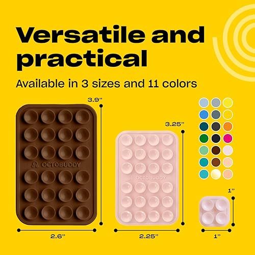 Miniatura 27 de OCTOBUDDY Classic MAX - Funda adhesiva de silicona con succión para teléfono - Manos libres, soporte de agarre fuerte para selfies y videos