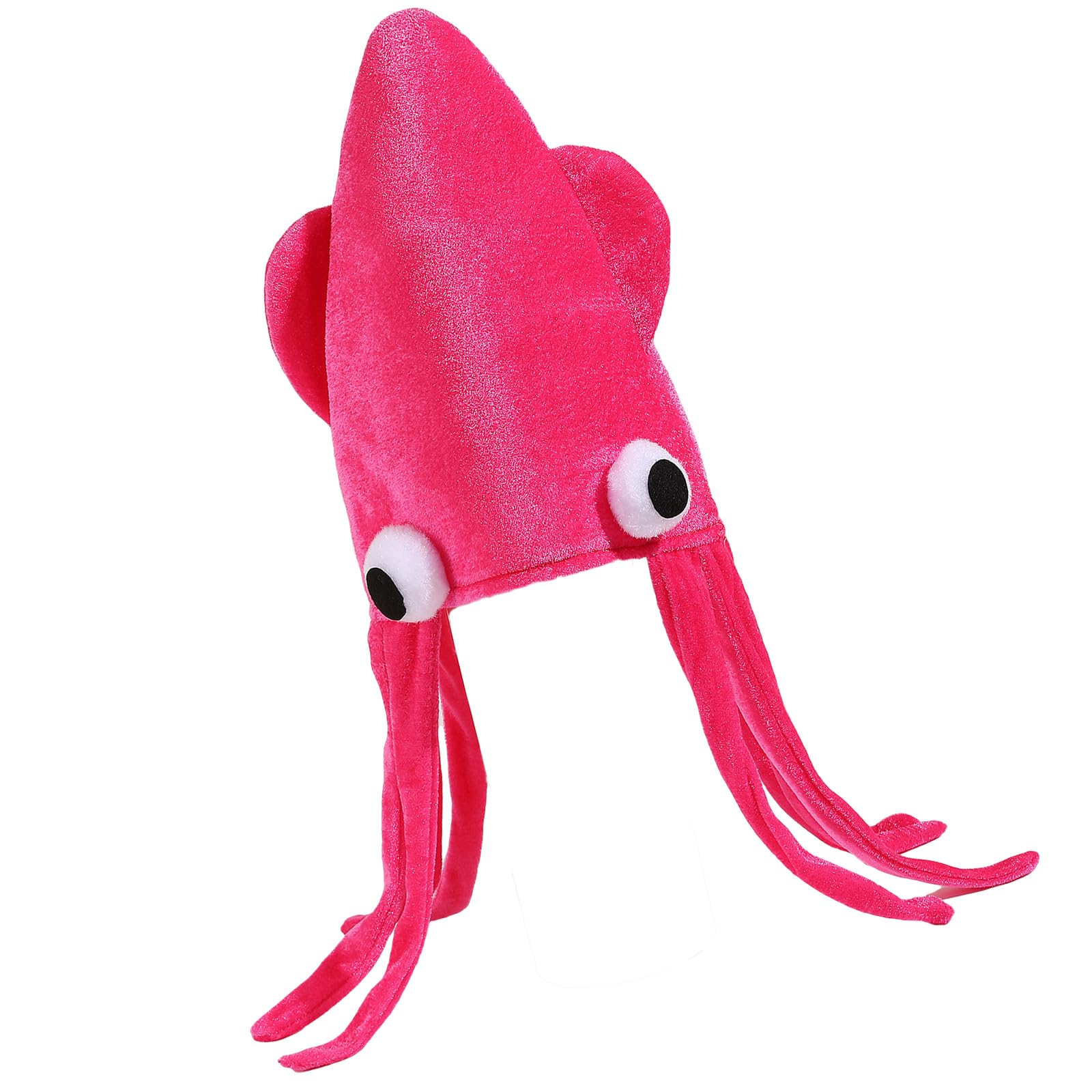 Elnwnnkc Cuttlefish Hat with Long Tassels for Masquerade Party Cosplay Event Soft Headgear for Stage Show Halloween Dressingup Halloween Costume Hat