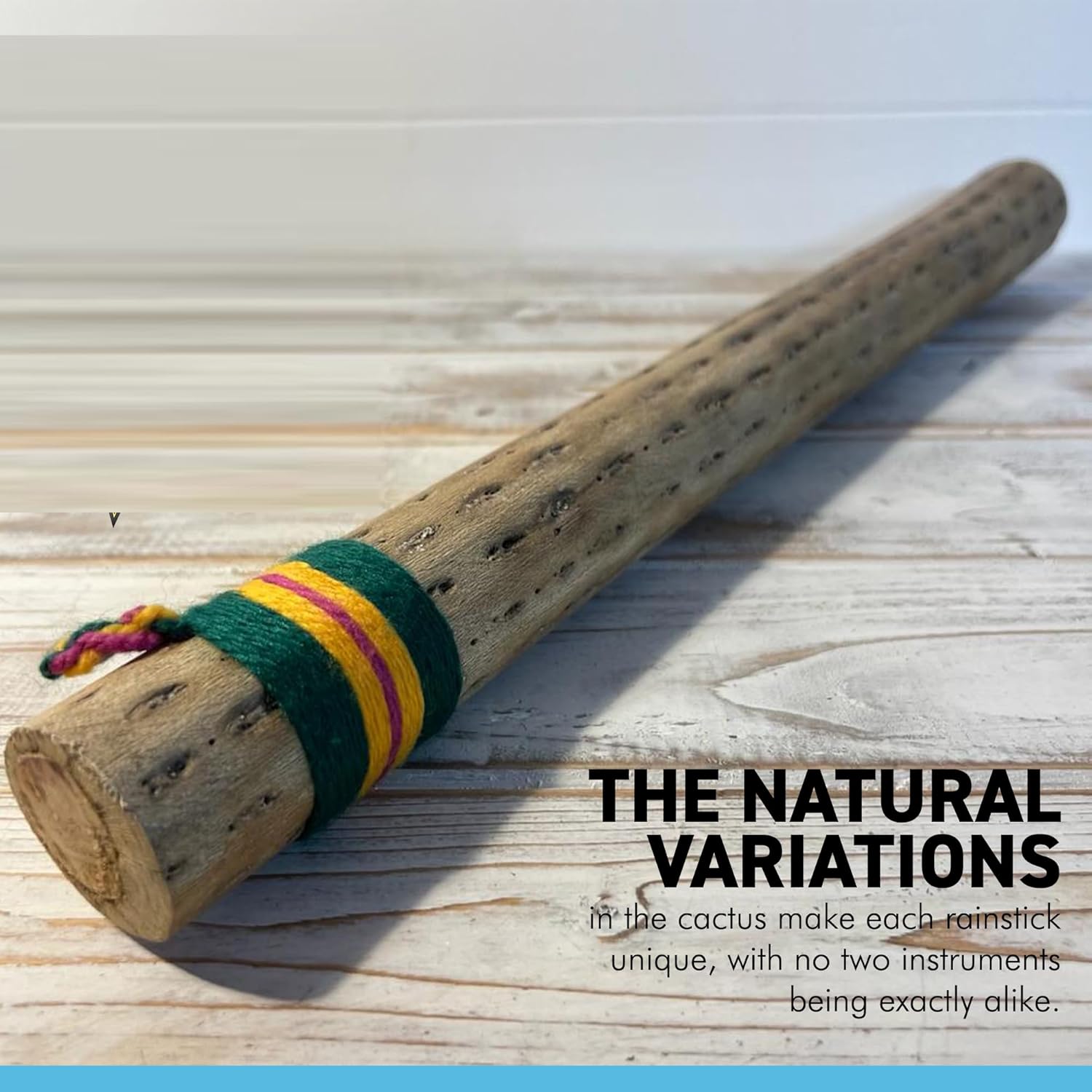 MEDIUM CHILLEAN CACTUS RAINSTICK | Rainmaker | 50 cm Long | 19.5 inches Long | Cactus Rainmaker| Percussion Music | Rain Sound