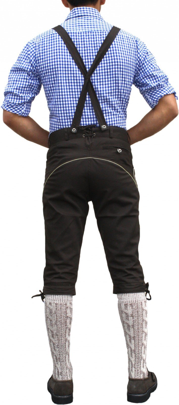 German Wear Spodnie jeansowe z szelkami