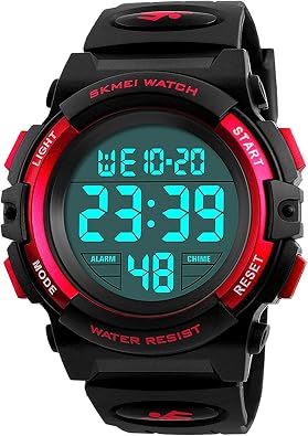 cofuo Kids Digital Watch for Boys Girls, Boys Watches Ages 3-17,Sport Outdoor Watch for Kid, 50M Waterproof Analog Multifunctional Chronograph LED Alarm Stopwatch Silicone Band, Kids Gift