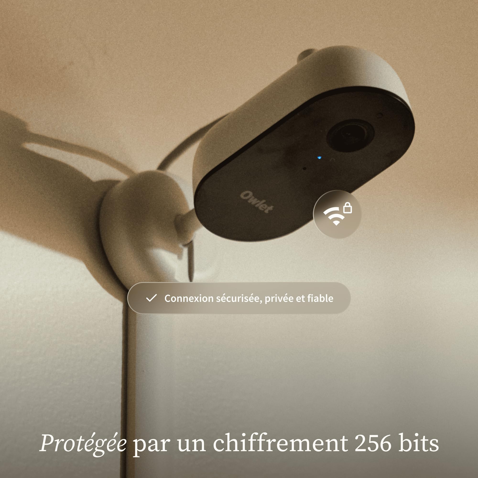 Owlet Dream Sight™ - Moniteur vidéo bébé Intelligent HD avec caméra, alertes Pleurs, mouvements et Sons, Suivi température & humidité