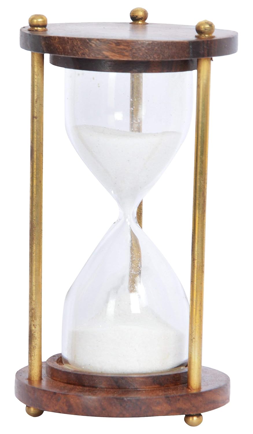 Buy Goldman Wooden Ancient Sand Timer Showpiece (6 cm x 6 cm x 10.5 cm