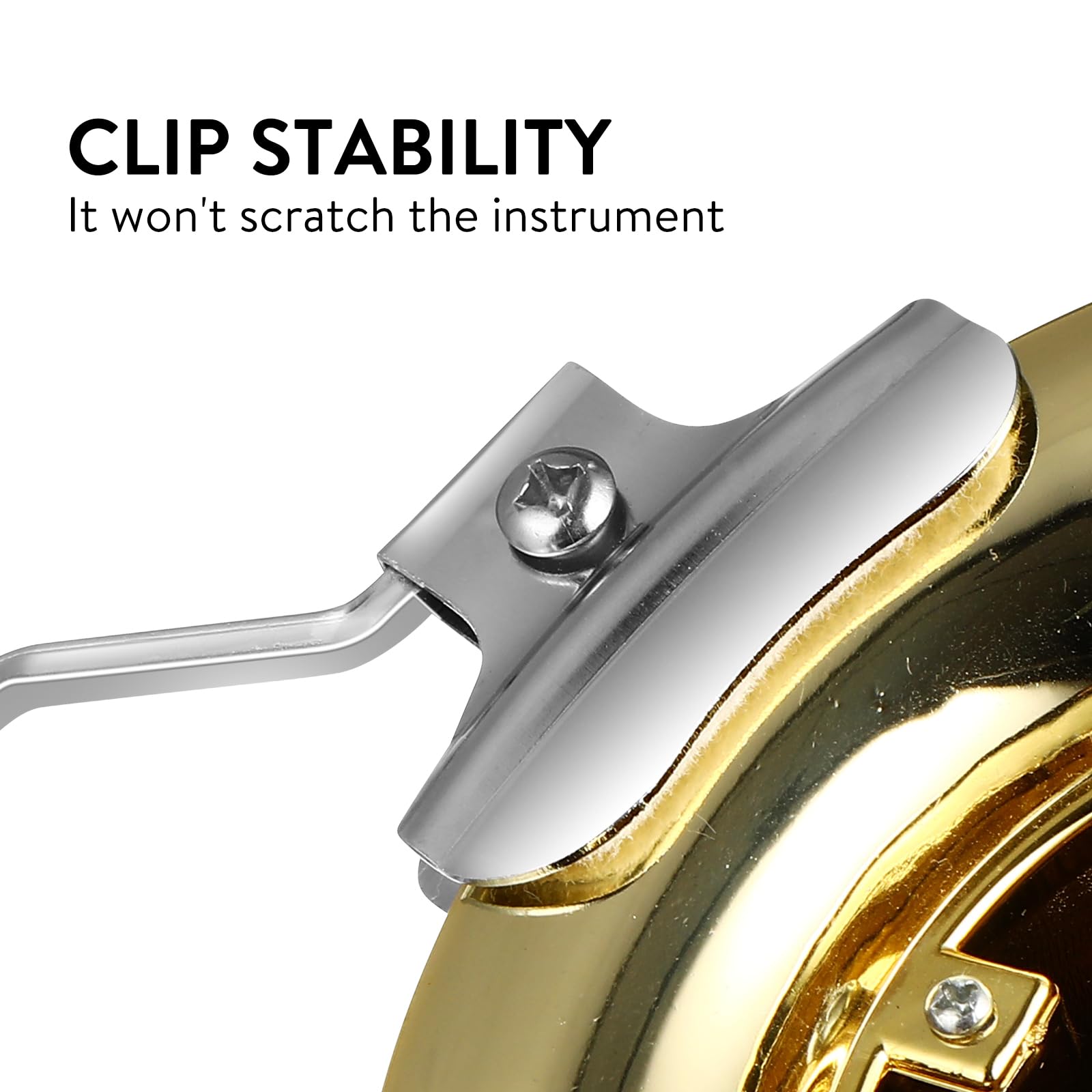 Vaguelly Marching Lyre für Posaune Metall, Clip-On Holder, Standmusik, Silber