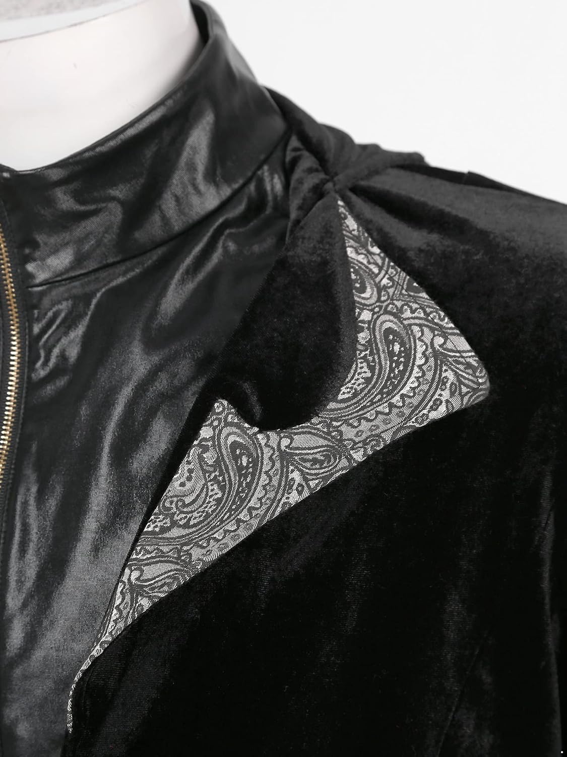 Agoky Mens Black Vintage Tailcoat Jacket Fancy Cool Cosplay Costume Robe Retro Uniform Clubwear