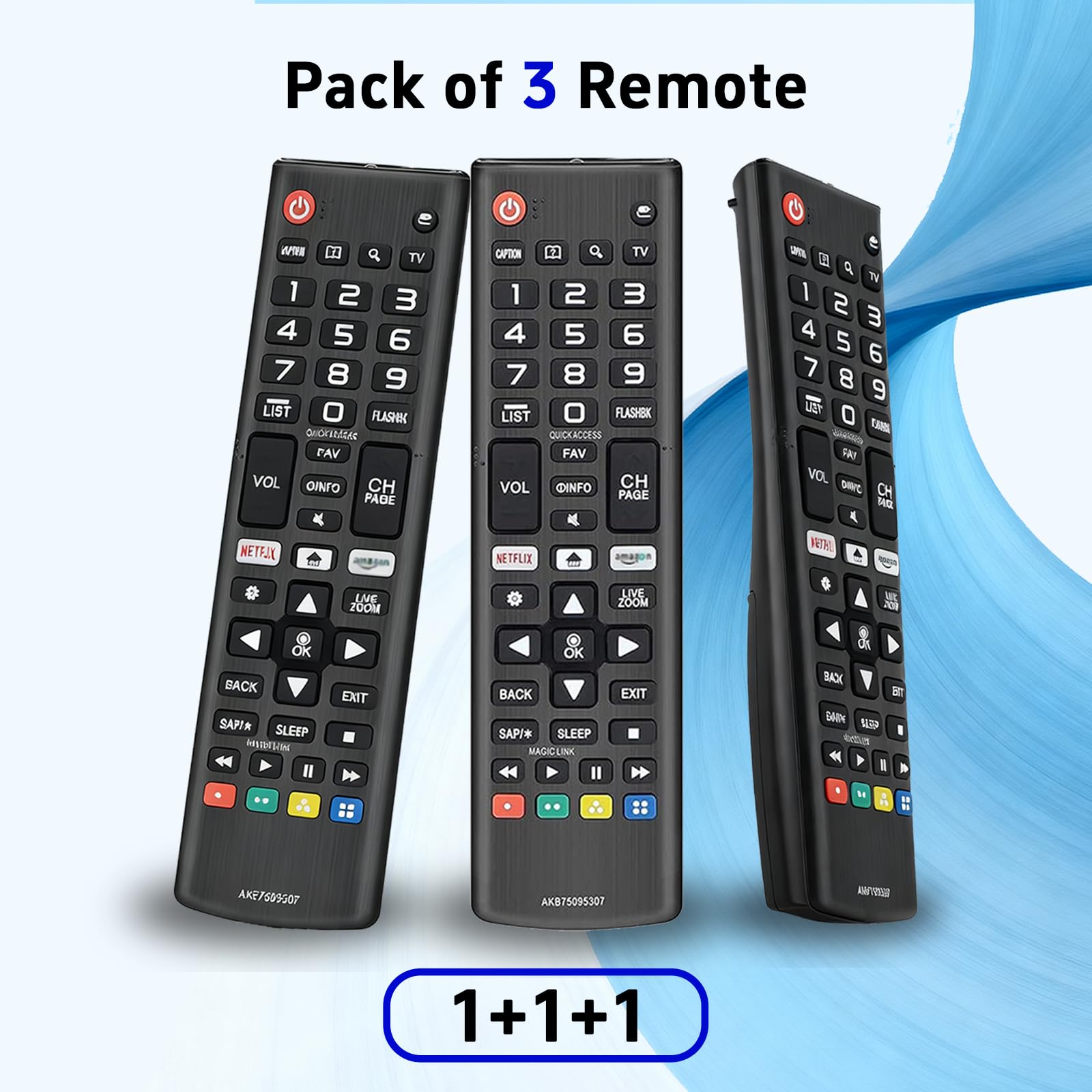 Photo 1 of ?Pack of 3? Universal for LG TV Remote Control Replacement for All LG Smart TV with Netflix Quick Button