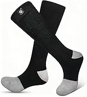 Vista 12 de SNOW DEER - Calcetines térmicos eléctricos recargables mejorados, 7.4 V, batería de 2200 mAh para clima frío para hombres y mujeres, calcetines