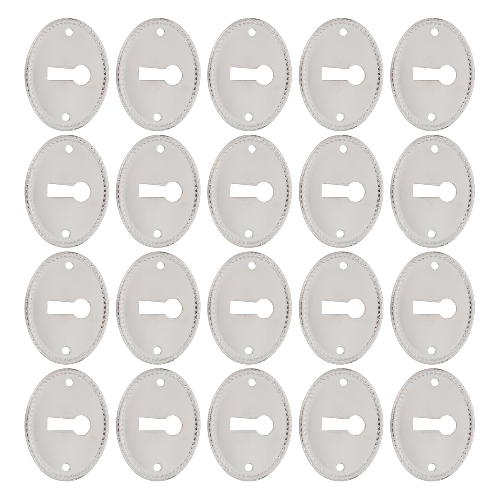 Placas protectoras para puertas y herrajes decorativos vintage de metal plateado