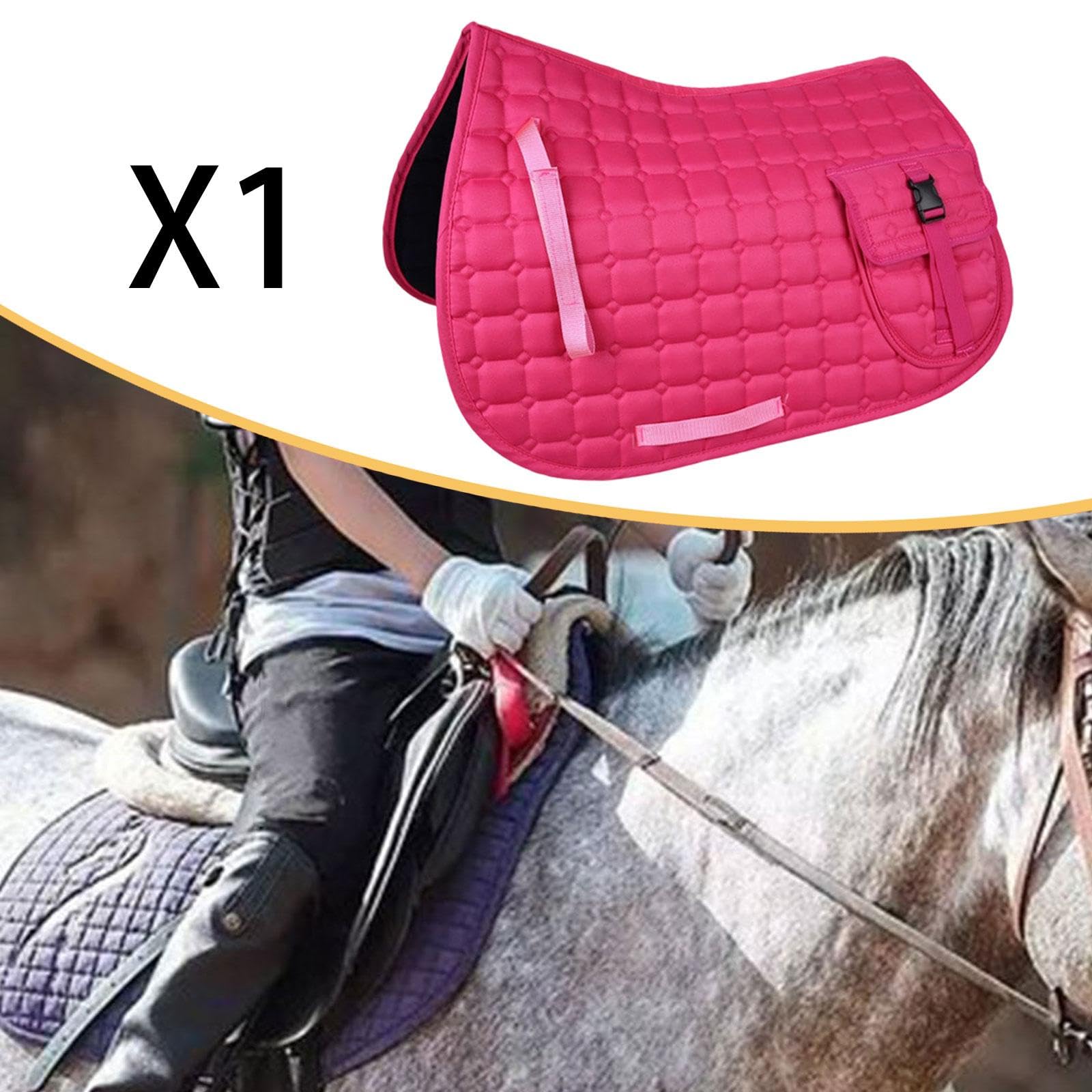 Pad de Sillín para Caballo con Bolsillo Lateral Material Ligero Y Cómodo Antideslizante Amortiguador para Jinetes Y Caballos Adecuado