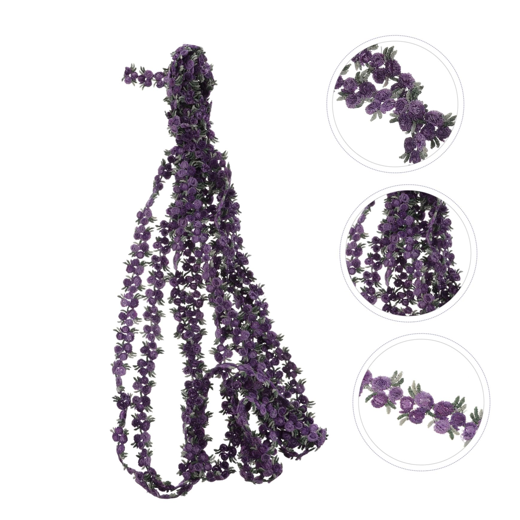 SHINEOFI 3piezas Cinta De Encaje Bordado De Flores De Cinta De Tela Para Manualidades Decoración De Fiestas y Ropa Trim Elegante Para Proyectos y Detalles Vestidos y Adornos