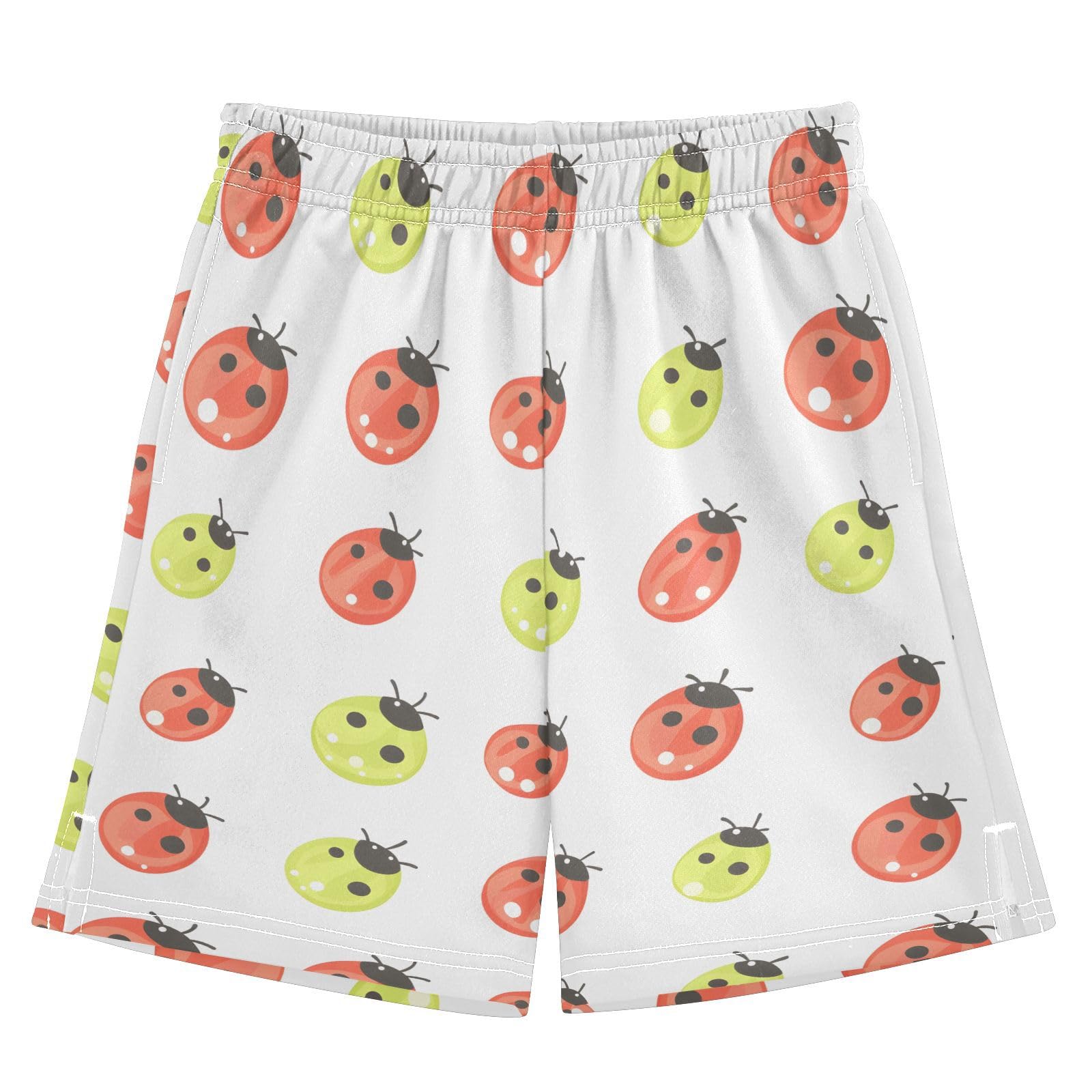 panksolu boy Shorts Ladybug Colored Youth Athletic Shorts for Boys and Girls 10-11 Y Multicolor