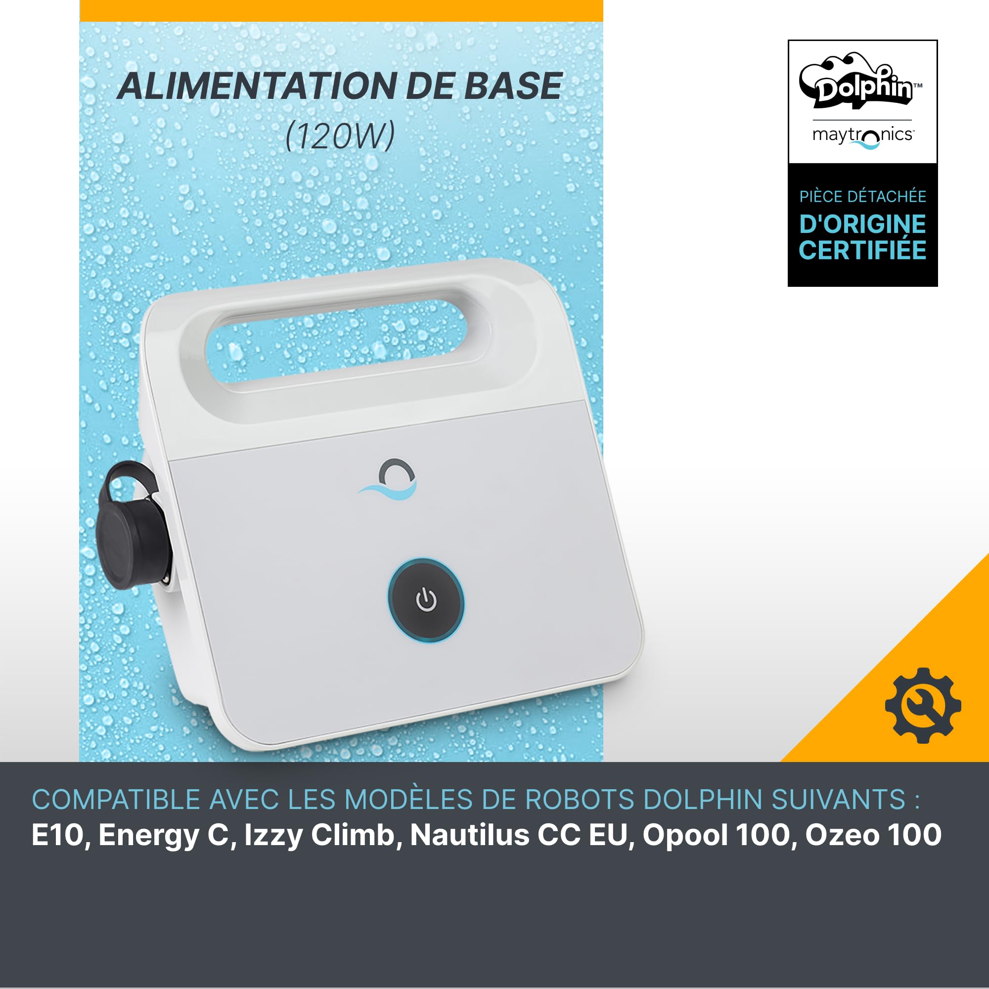 Dolphin Pièce détachée d'origine Alimentation Robot Basique - Référence Produit 99956032-ASSY