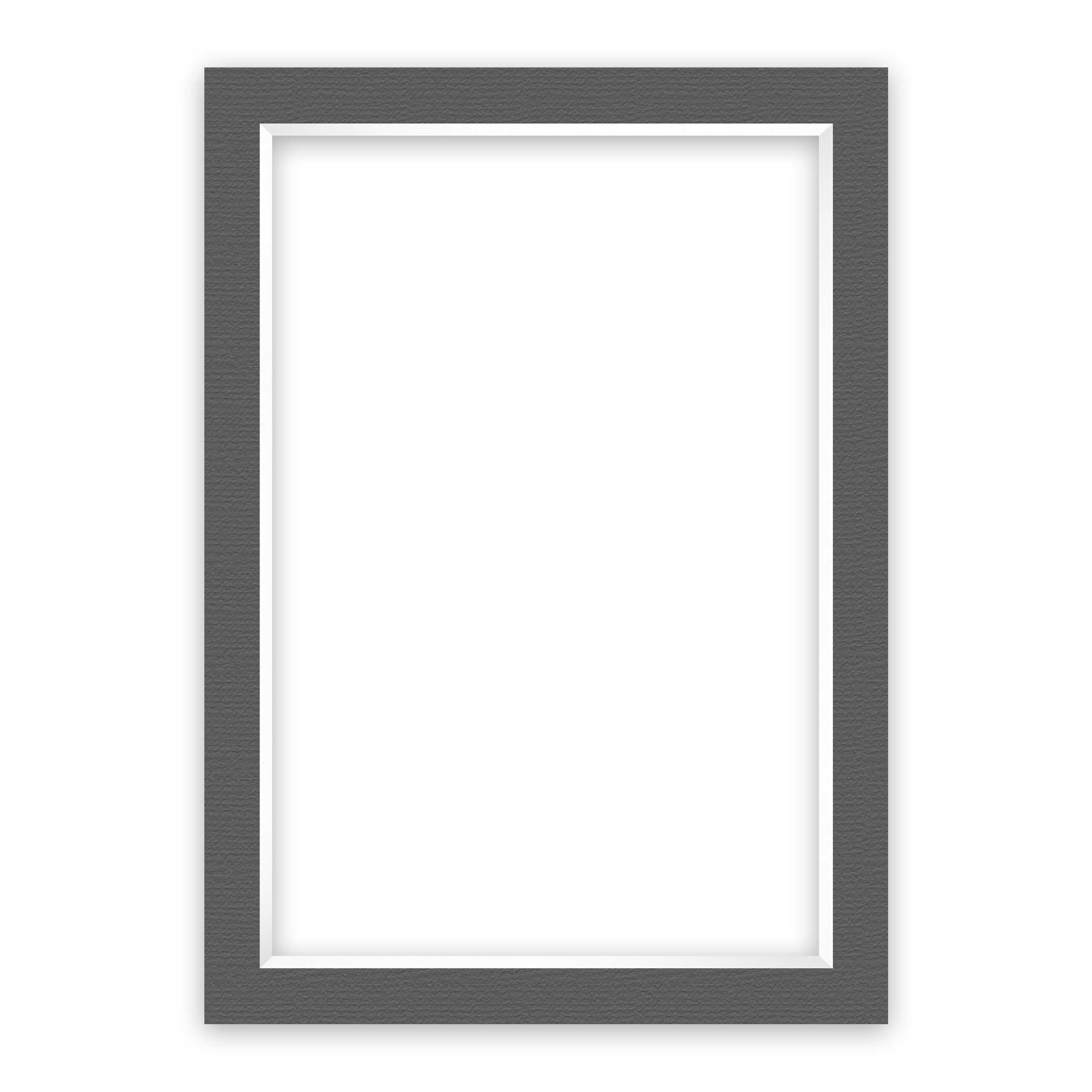 Nielsen Graphite Grey Ribbed Conservation Picture Mount - Graphite Grey 50X70cm - Fits 40X60cm Photo - Acid-Free, Ph Neutral And Protective, Structured Surface