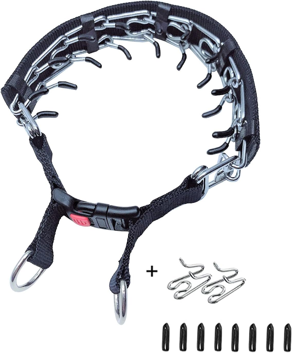 CILKUS Dog Prong Training Collar, Dog Choke Pinch Collar with Comfort Tips and