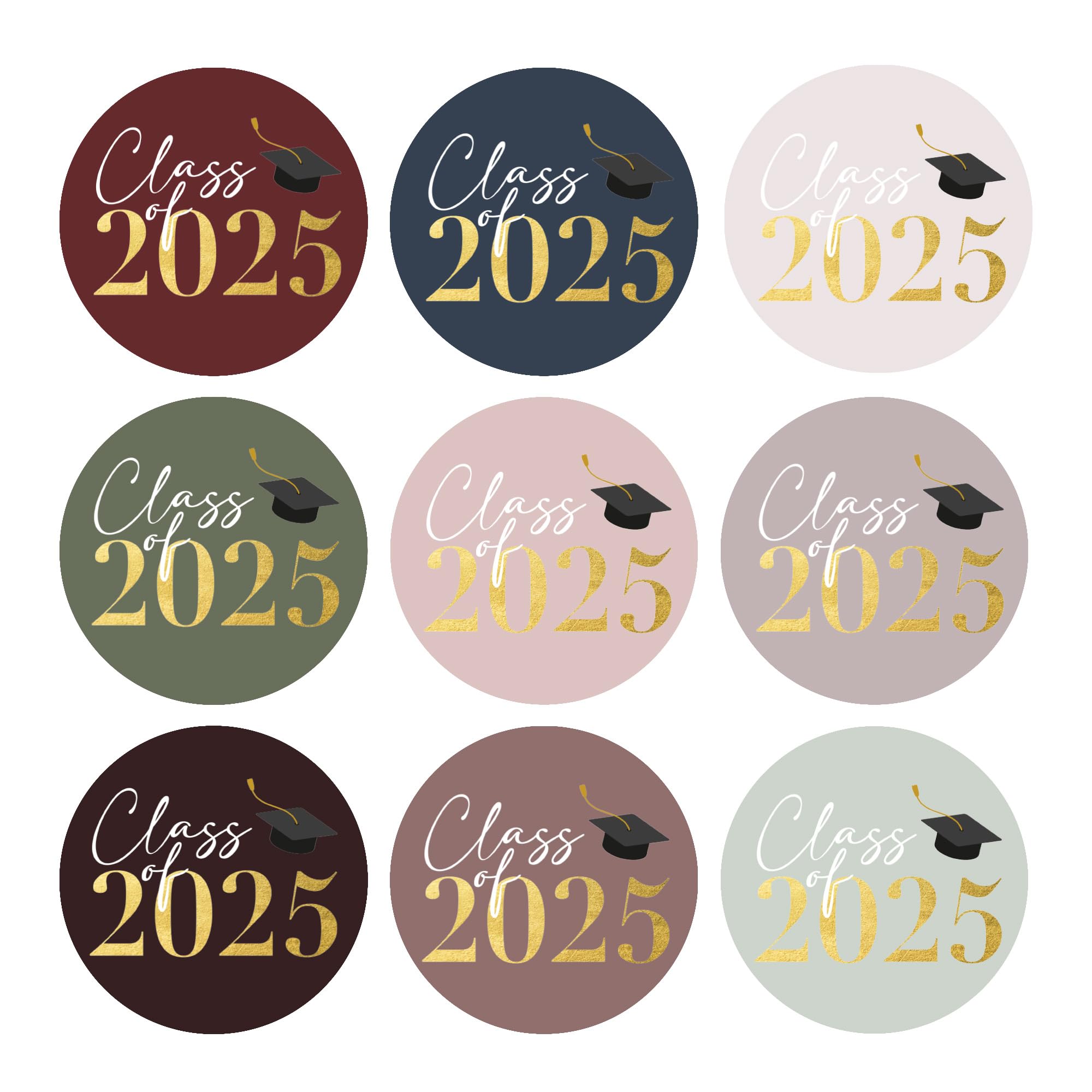 Aufkleber Set Klasse 2025 - 55 Designs Für Abschlussalbum Und Wasserflasche