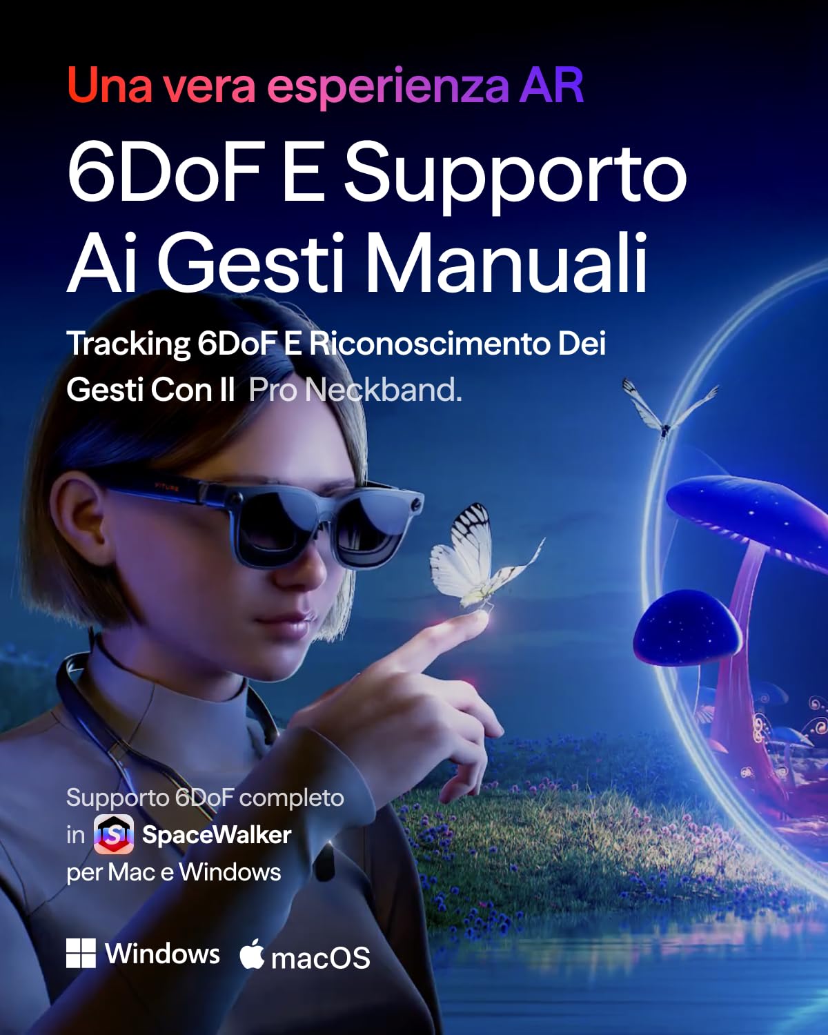 VITURE Luma Ultra Occhiali XR, 152'' 1500 Nits Occhiali AR 6DoF, 52° FOV, 2D in 3D, Film Elettrocromico, Occhiali Gaming per iPhone 17/16/15, PS5, PS4, Switch 2, Android, Mac, PC
